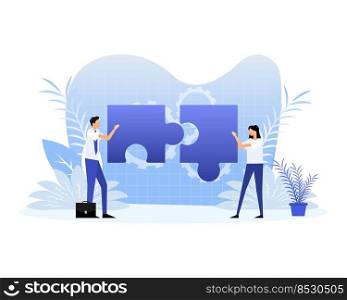 Puzzle people, great design for any purposes. Isometric vector illustration.. Puzzle people, great design for any purposes. Isometric vector illustration