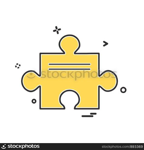 Puzzle piece icon design vector