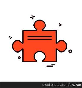 Puzzle piece icon design vector