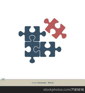 Puzzle Piece Icon Vector Logo Template Illustration Design. Vector EPS 10.