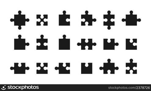 Puzzle pieces set. Jigsaw Puzzles Vector. Puzzle pieces set. Jigsaw. Puzzles. Vector illustration