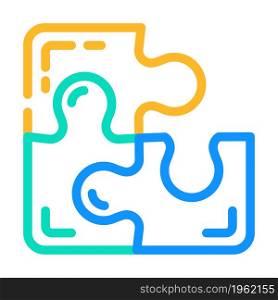 puzzle planning color icon vector. puzzle planning sign. isolated symbol illustration. puzzle planning color icon vector illustration