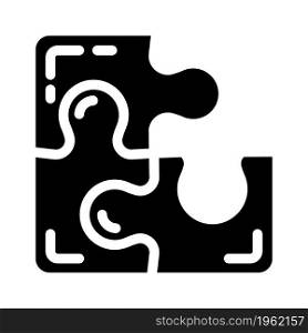puzzle planning glyph icon vector. puzzle planning sign. isolated contour symbol black illustration. puzzle planning glyph icon vector illustration
