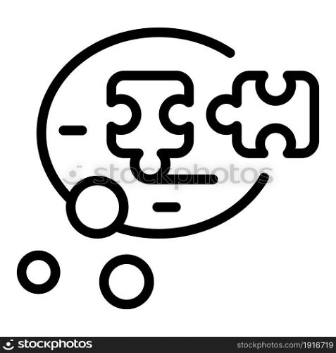Puzzle solution icon outline vector. Business piece. Teamwork challenge. Puzzle solution icon outline vector. Business piece