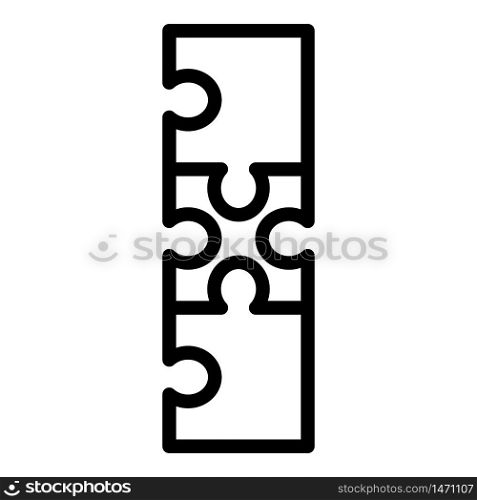 Puzzle strategy icon. Outline puzzle strategy vector icon for web design isolated on white background. Puzzle strategy icon, outline style