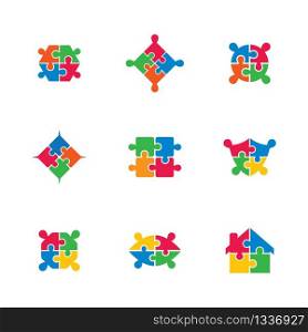 Puzzle vector icon illustration design