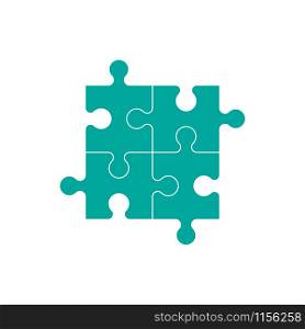 Puzzle vector icon isolated on white background