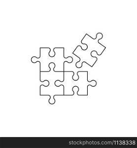 Puzzle vector icon. Vector design abstract illustration