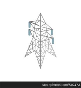Pylon power icon in isometric 3d style on a white background. Pylon power icon, isometric 3d style