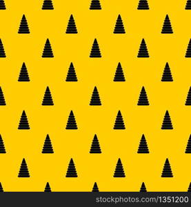 Pyramid built from plastic rings pattern seamless vector repeat geometric yellow for any design. Pyramid built from plastic rings pattern vector