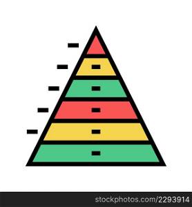 pyramid chart color icon vector. pyramid chart sign. isolated symbol illustration. pyramid chart color icon vector illustration