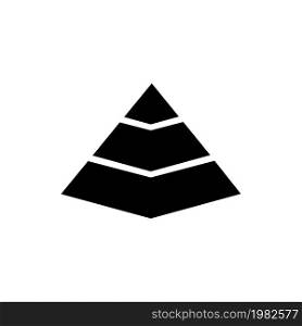 Pyramid Chart. Flat Vector Icon illustration. Simple black symbol on white background. Pyramid Chart sign design template for web and mobile UI element. Pyramid Chart Flat Vector Icon