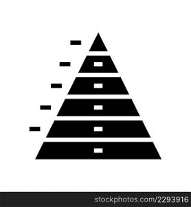pyramid chart glyph icon vector. pyramid chart sign. isolated contour symbol black illustration. pyramid chart glyph icon vector illustration