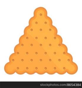 Pyramid cracker icon cartoon vector. Food cake. Salty shape. Pyramid cracker icon cartoon vector. Food cake
