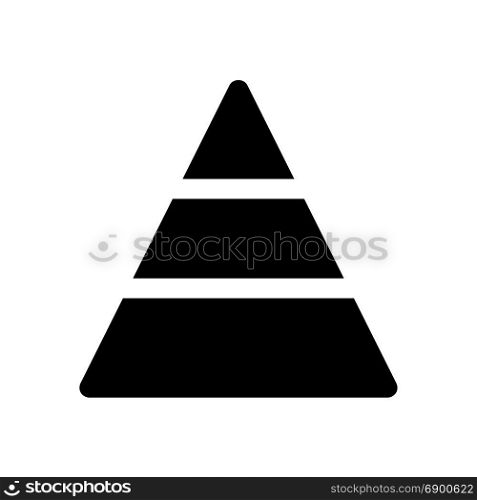 pyramid diagram, icon on isolated background