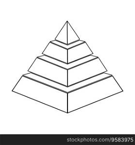 Pyramid icon vector illustration symbol design
