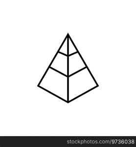 pyramid icon vector template illustration logo design
