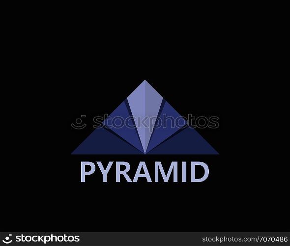 pyramid logo and symbol Business abstract design template