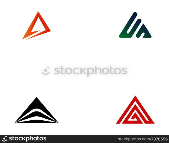 pyramid logo and symbol Business abstract design template