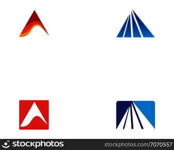 pyramid logo and symbol Business abstract design template