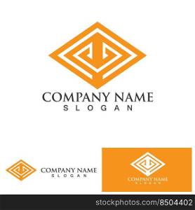 Pyramid Logo and symbol vector element 