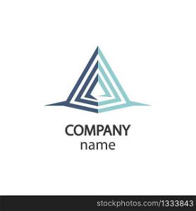 Pyramid logo vector icon illustration design