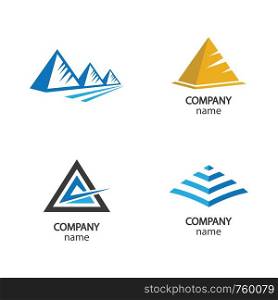 Pyramid logo vector icon illustration design