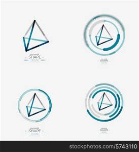 Pyramid shape line design, logo concept