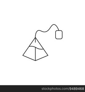 Pyramid tea bag icon. Vector illustration. Eps 10. Stock image.. Pyramid tea bag icon. Vector illustration. Eps 10.