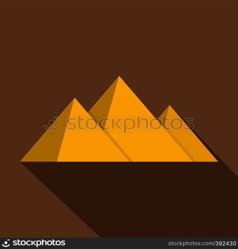 Pyramide icon. Flat illustration of pyramid vector icon for web. Pyramide icon, flat style