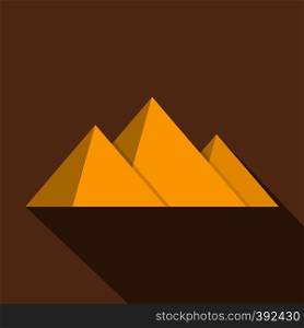 Pyramide icon. Flat illustration of pyramid vector icon for web. Pyramide icon, flat style