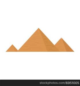 Pyramids flat design icon.