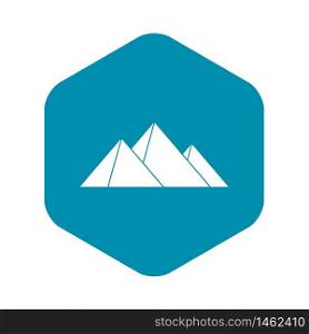 Pyramids icon. Simple illustration of pyramids vector icon for web. Pyramids icon, simple style