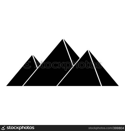 Pyramids in Giza icon. Simple illustration of pyramids in Giza vector icon for web. Pyramids in Giza icon, simple style
