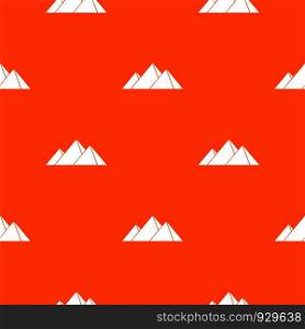 Pyramids in Giza pattern repeat seamless in orange color for any design. Vector geometric illustration. Pyramids in Giza pattern seamless