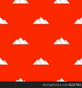 Pyramids pattern repeat seamless in orange color for any design. Vector geometric illustration. Pyramids pattern seamless