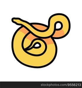 python animal snake color icon vector. python animal snake sign. isolated symbol illustration. python animal snake color icon vector illustration