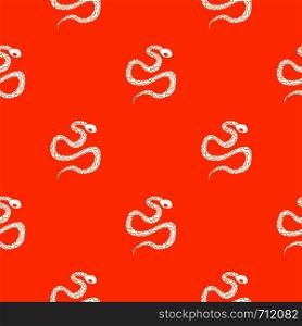 Python snake pattern repeat seamless in orange color for any design. Vector geometric illustration. Python snake pattern seamless