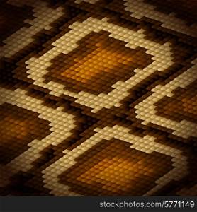 Python snake skin brown background. Vector illustration.. Python snake skin brown background. Vector illustration