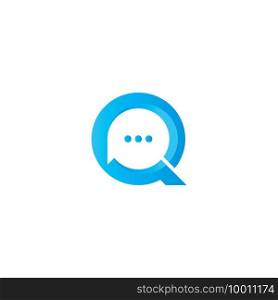 Q chat logo icon symbol icon illustration design