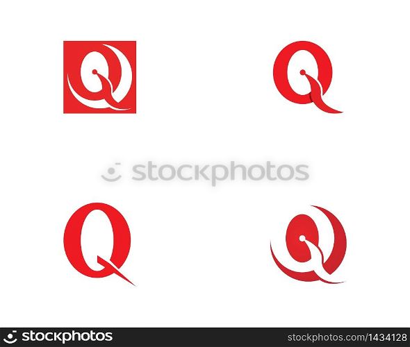 Q letter business icon template