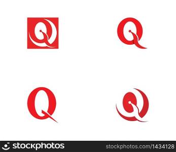 Q letter business icon template
