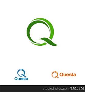 Q letter design concept for business or company name initial