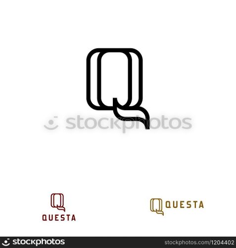 Q letter design concept for business or company name initial