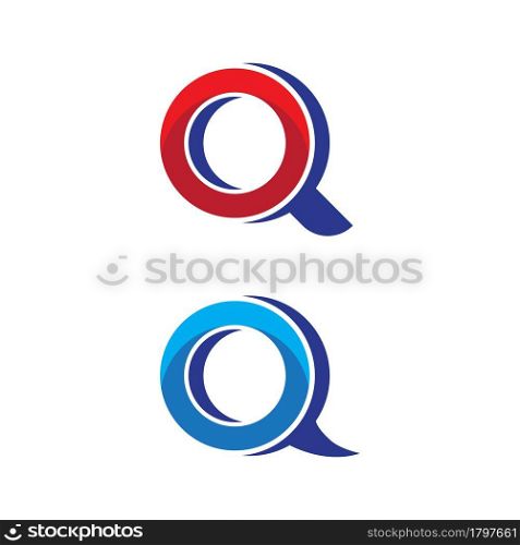 Q Letter icon vector design template