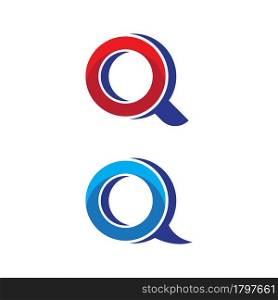 Q Letter icon vector design template