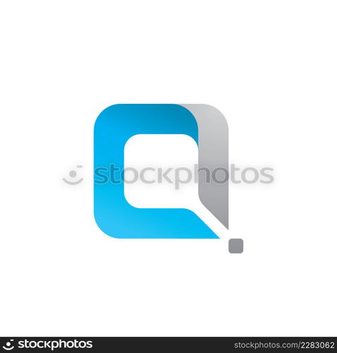 Q letter initial logo vector template design