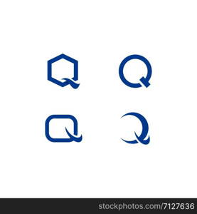 Q letter logo template vector icon