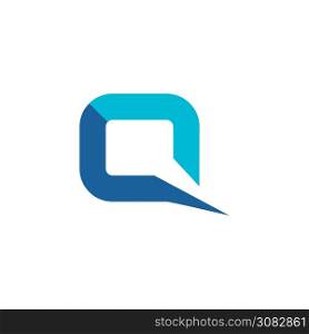 Q letter wave logo vector template illustration design