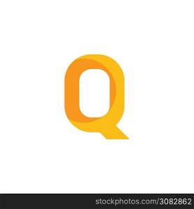 Q letter wave logo vector template illustration design
